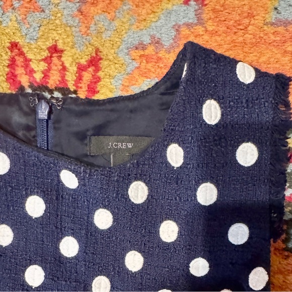 J. Crew Navy Polka Dot Dress Sz 4 - Picture 2 of 2